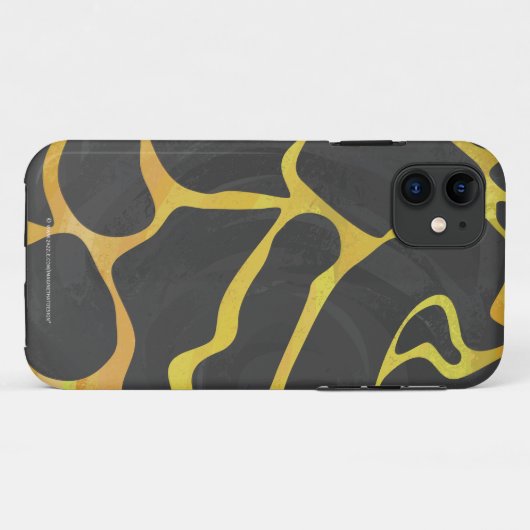 キレーフブラックアンドイエロープリント Case-Mate iPhoneケース (裏面(横))