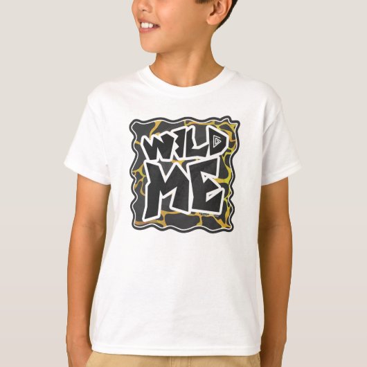 キレーフブラックアンドイエロープリント Tシャツ (正面)