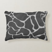 キレーフブラックアンドライトグレープリント アクセントクッション (正面)