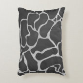 キレーフブラックアンドライトグレープリント アクセントクッション (正面(垂直))