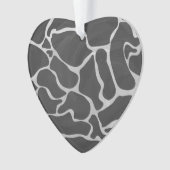 キレーフブラックアンドライトグレープリント オーナメント (正面)