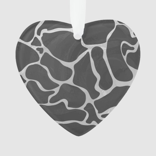 キレーフブラックアンドライトグレープリント オーナメント (正面)