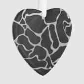 キレーフブラックアンドライトグレープリント オーナメント (正面)
