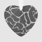 キレーフブラックアンドライトグレープリント オーナメント (裏面)