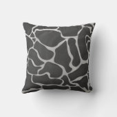 キレーフブラックアンドライトグレープリント クッション (裏面)