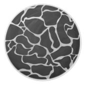 キレーフブラックアンドライトグレープリント セラミックノブ (正面)