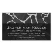 キレーフブラックアンドライトグレープリント マグネット名刺 (正面)