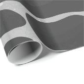 キレーフブラックアンドライトグレープリント ラッピングペーパー (ロールコーナー)