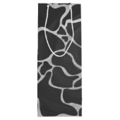 キレーフブラックアンドライトグレープリント ワインギフトバッグ (裏面)