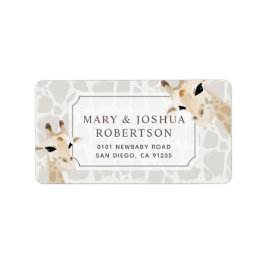 キレーフベージュウォーターカラーベビーシャワー ラベル