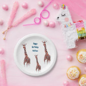 キレーフワイルドライフアート誕生日 ペーパープレート (パーティー)