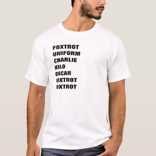 キロによってオスカーがフォックストロットを踊るフォックストロットを踊る均一チャーリーはフォックストロ Tシャツ (正面)