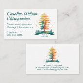 キロパクター骨質生理療法士水彩 名刺 (正面/裏面)