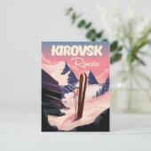 キロフスク ロシア スキー 旅行 ポスター ポストカード (スタンド正面)