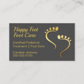 キロポジストポディアトリストペディキュア気に足 名刺 (正面)