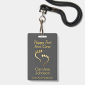 キロポジストポディアトリストペディキュア足気にビジネス バッジ (Front with Lanyard)