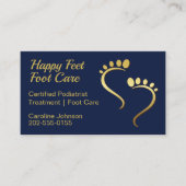 キロポディストポディアトリストペディキュア気に足ネイビー 名刺 (正面)