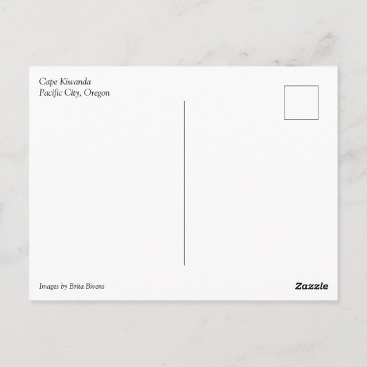 キワンダ岬 ポストカード (裏面)