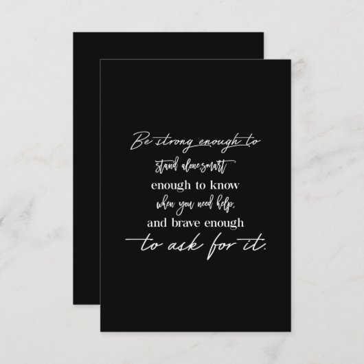 キンになるほど独り立ち頭が切れるが強い サンキューカード (正面/裏面)