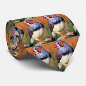 キンカチョウの鳥の元の絵画 ネクタイ (ロール)