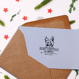 キンカルーキャット差出人住所クリスマス ラバースタンプ