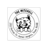 キンカロウキャット差出人住所 ラバースタンプ (インプリント)