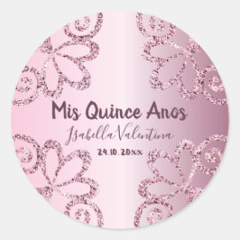 キンカートゥー（Mis+Quince+Anos）グリッターブラッシュピンク ラウンドシール