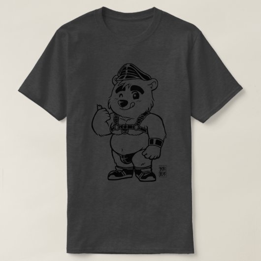 キンキーCUBラインアートベアズシリーズ Tシャツ (デザイン正面)