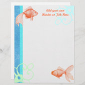 キンギョの便箋セット レターヘッド (正面/裏面)