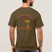 キンギョソウの上のオオカナダモナカバ Tシャツ (裏面)