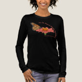 キンギョソウの上のオオカナダモ トライブレンドTシャツ (正面)