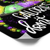 キングおもしろいケーキカロリーMardi Gras Coカウントしない ポスター (角)