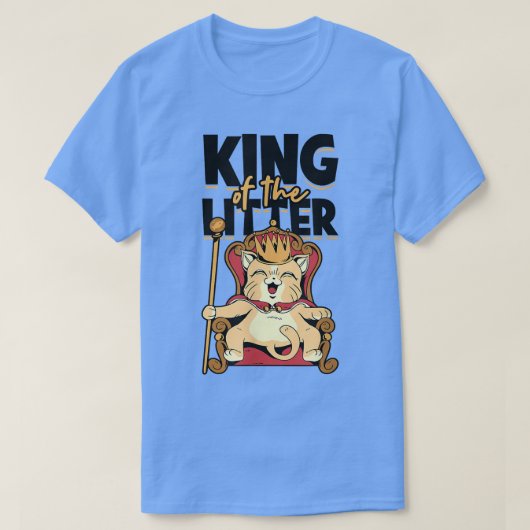 キングおもしろいザ・トイレ猫好きKitty Cat P Tシャツ (デザイン正面)