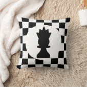 キングとクイーンチェスの駒 – チェス愛好家のためのギフト クッション (ブランケット)