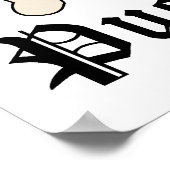 キングとクイーンパグのポスターとプリント ポスター (角)