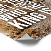 キングのように歩く – ライオンvsマン – やる気を起こさせる ポスター (角)