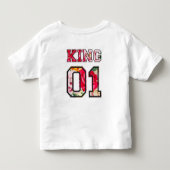 キングのグラフィティスタイルの文字 トドラーTシャツ (裏面)