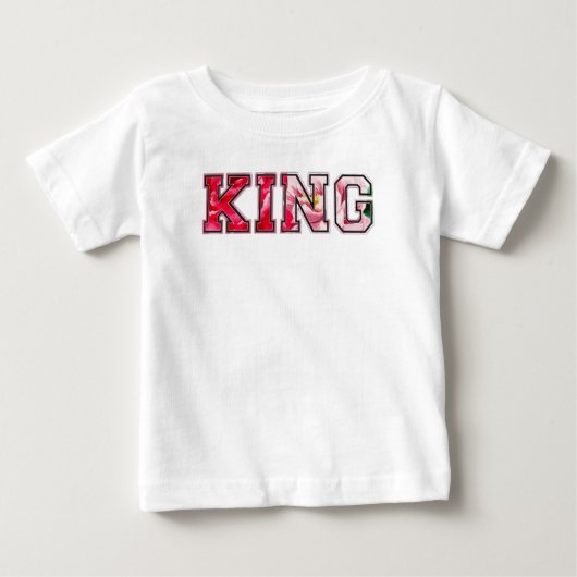 キングのグラフィティスタイルの文字 ベビーTシャツ (正面)