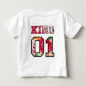 キングのグラフィティスタイルの文字 ベビーTシャツ (裏面)
