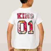 キングのグラフィティスタイルの文字 Tシャツ (裏面)