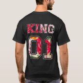 キングのグラフィティスタイルの文字 Tシャツ (裏面)