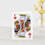 キングのハートフラッシュ王室のコスチュームのハロウィンプレイイ カード (黄色い花)