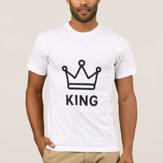 キングのマッチングシャツ - ミニマルクラウンモチーフ Tシャツ