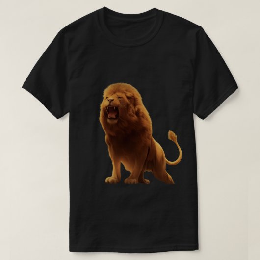 キングの吠え声 - 雄大なライオン グラフィックTシャツ Tシャツ (デザイン正面)