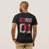 キングの文字のグラフィティスタイルのレタリング Tシャツ (裏面フル)