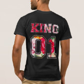 キングの文字のグラフィティスタイルのレタリング Tシャツ (裏面)