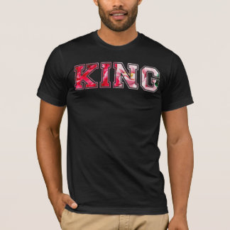 キングの文字のグラフィティスタイルのレタリング Tシャツ