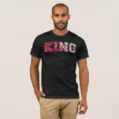キングの文字のグラフィティスタイルのレタリング Tシャツ (正面フル)