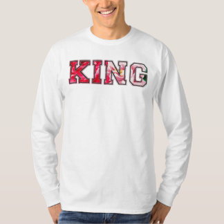 キングの文字のグラフィティスタイルのレタリング Tシャツ