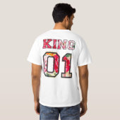 キングの文字グラフィティスタイルのレタリング Tシャツ (裏面フル)